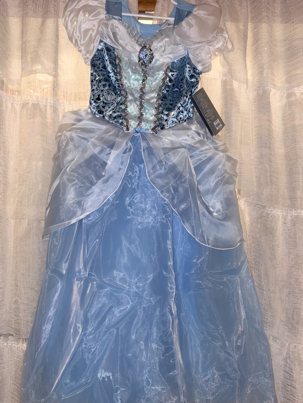Disney’ Cinderella Light Blue and White Princess Dress Costume